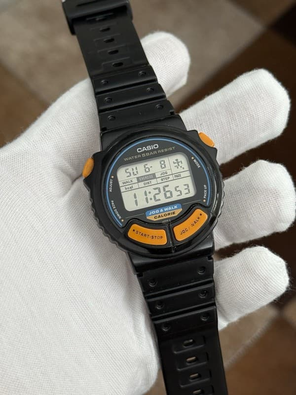 Rare Vintage Casio Jog & Walk JC-11 Men’s Digital Sports Fitness Watch JDM 1980s