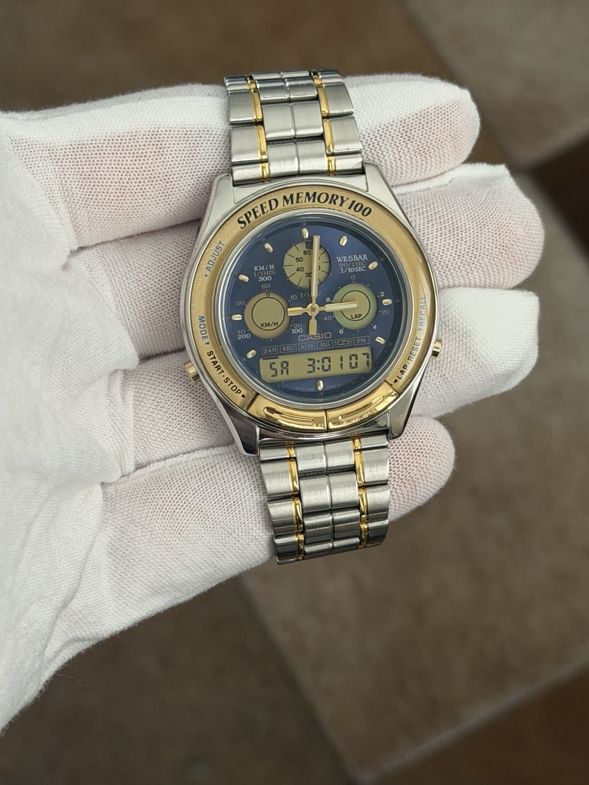 Rare Vintage Casio AW-200 Speed Memory 100 Men’s Ana-Digi Sports Watch JDM 1980s