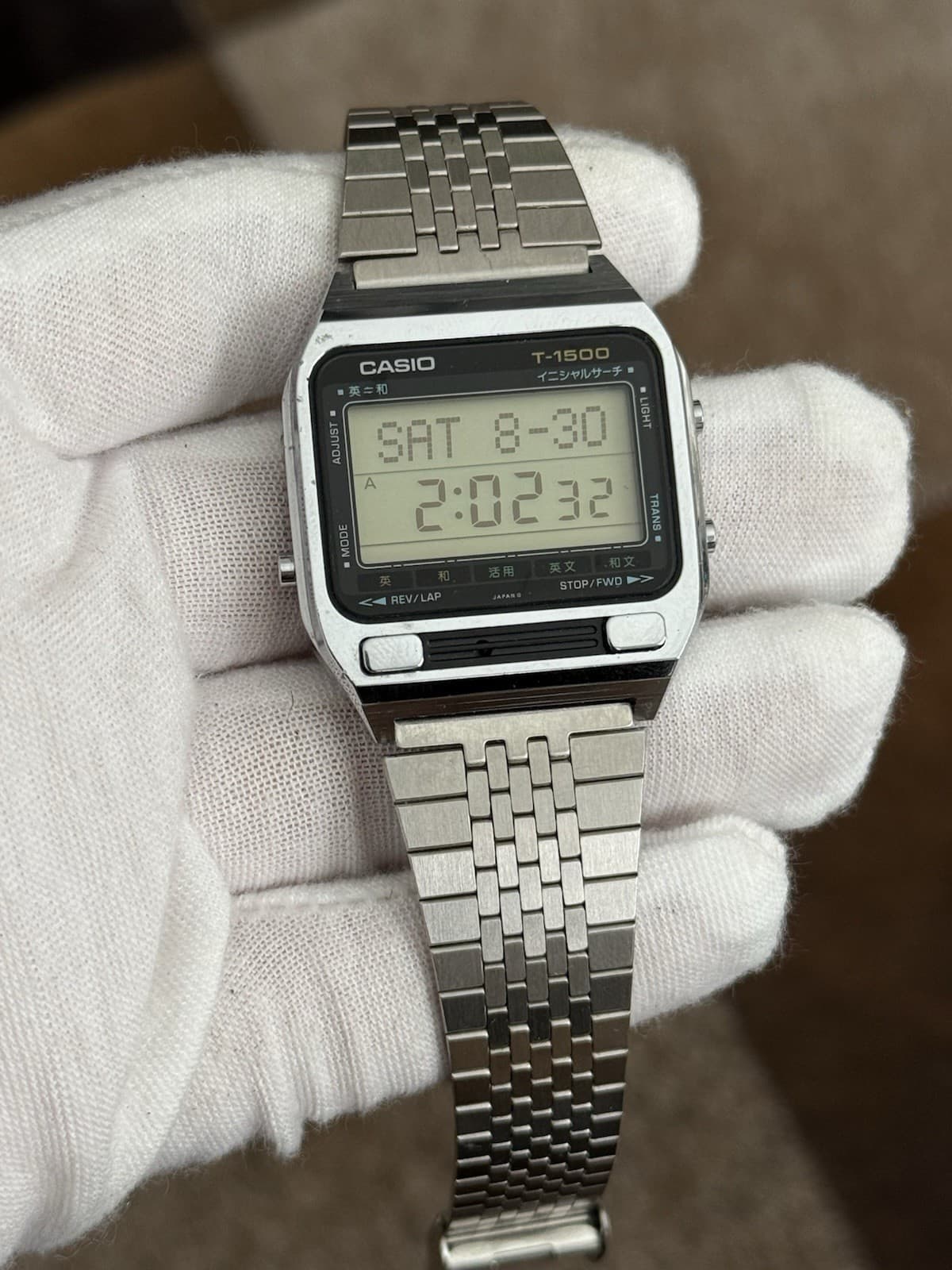 Rare Vintage Casio T-1500 Men’s Digital Dictionary Watch Module 117 JDM 1980s