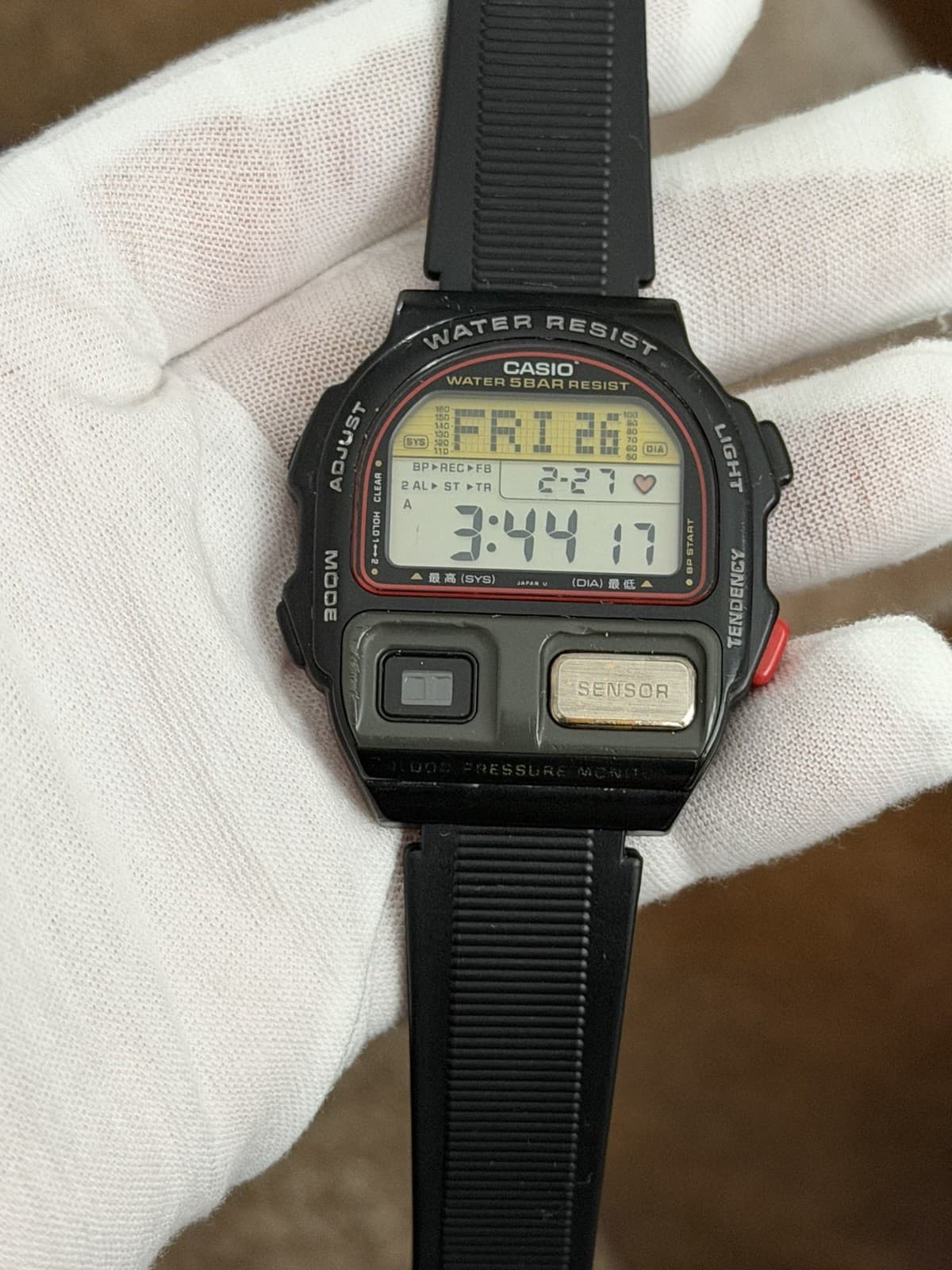 Rare Vintage Casio Blood Pressure Monitor BP-100 Men’s Digital Sports Watch JDM