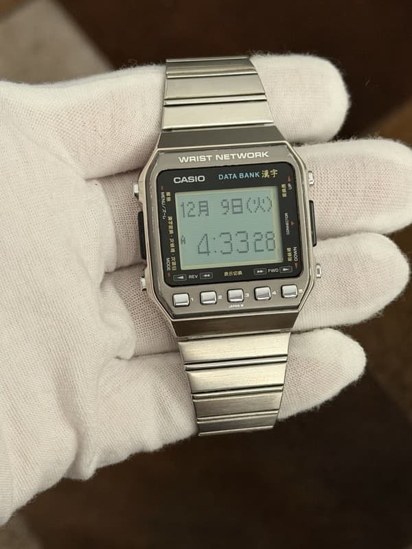 Rare Vintage Casio DKW-100 Wrist Network Data Bank Men’s Digital Kanji Watch JDM