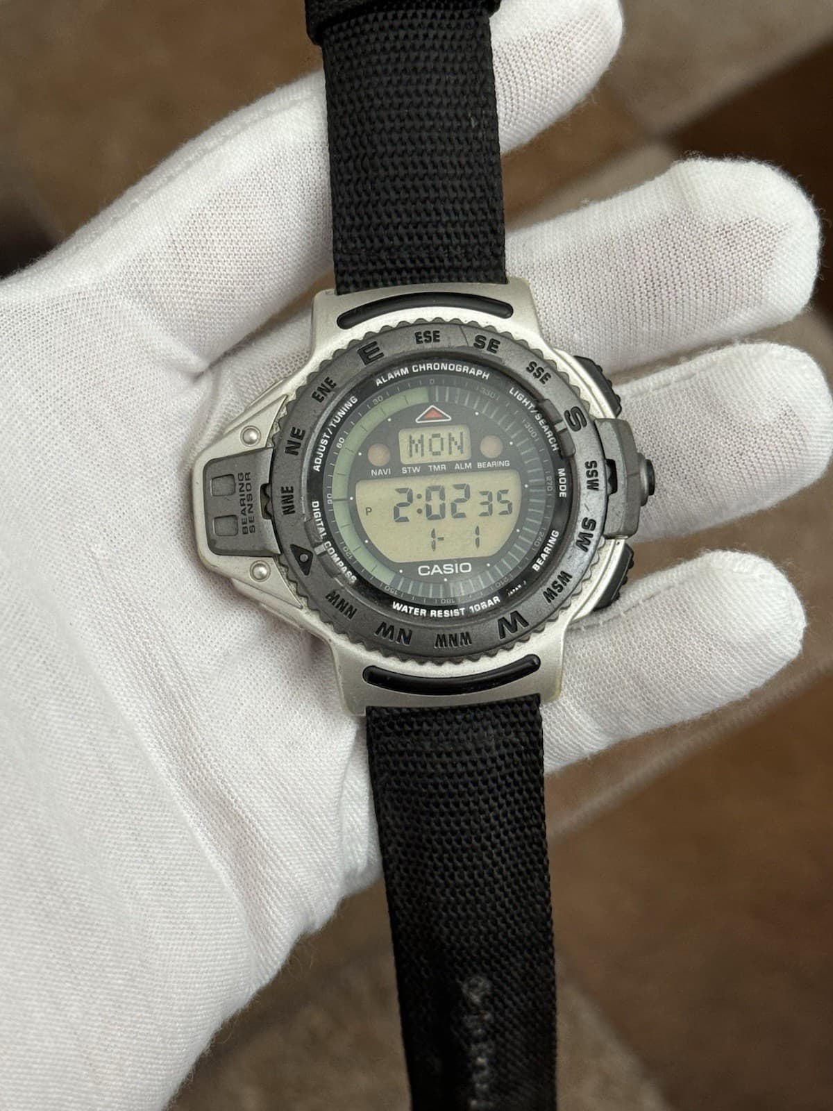 Rare Vintage Casio CPW-210 Men’s Digital Compass Sports Watch Module 1080 JDM