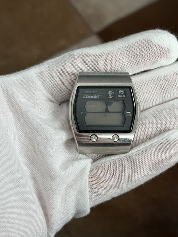 Rare Vintage Seiko Quartz LC Chronograph 0634-5001 Digital Sports Watch JDM 70s