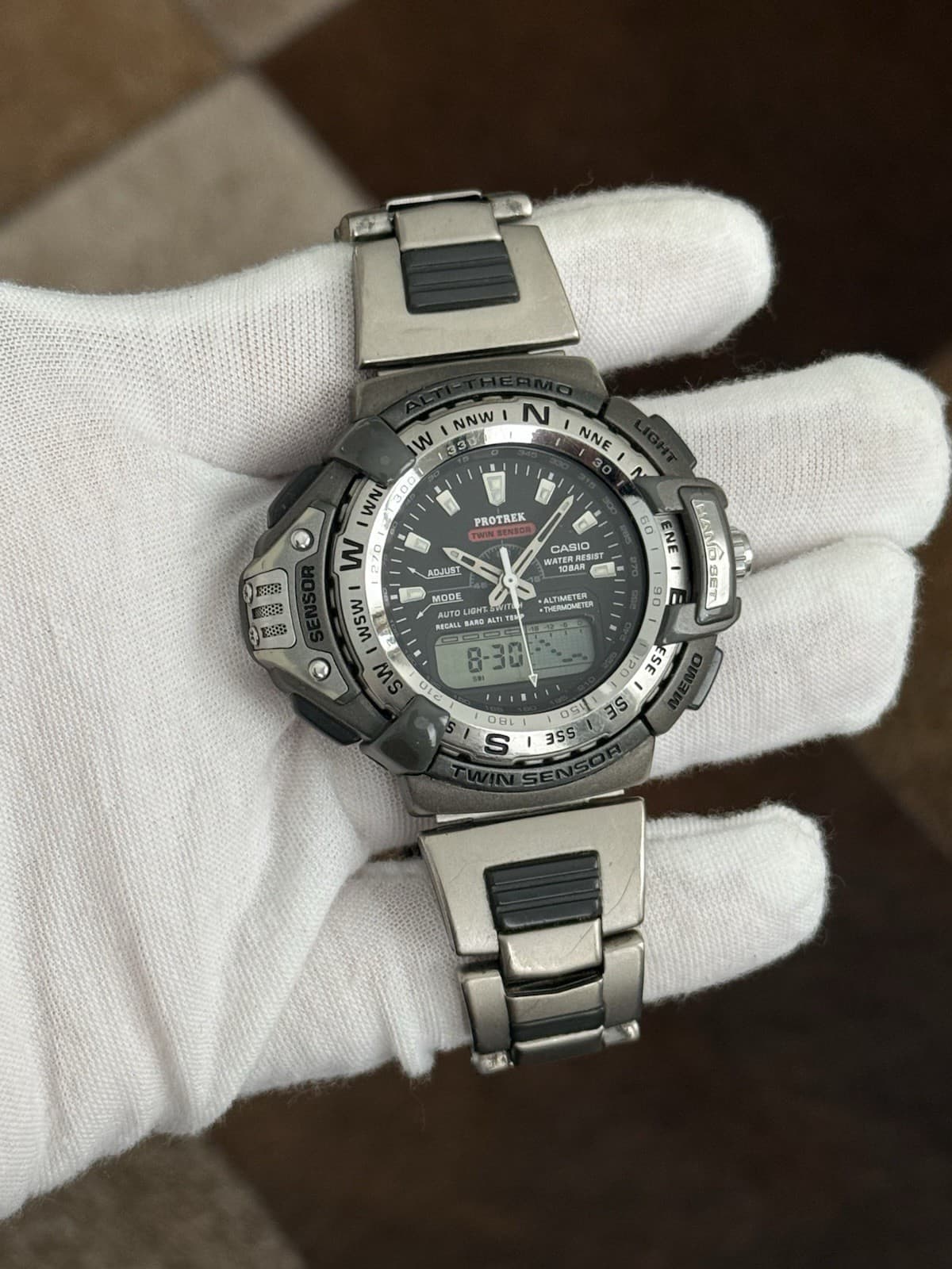 Rare Vintage Casio PRT-710 Twin Sensor Alti-Thermo Ana-Digi Sports Watch JDM 90s
