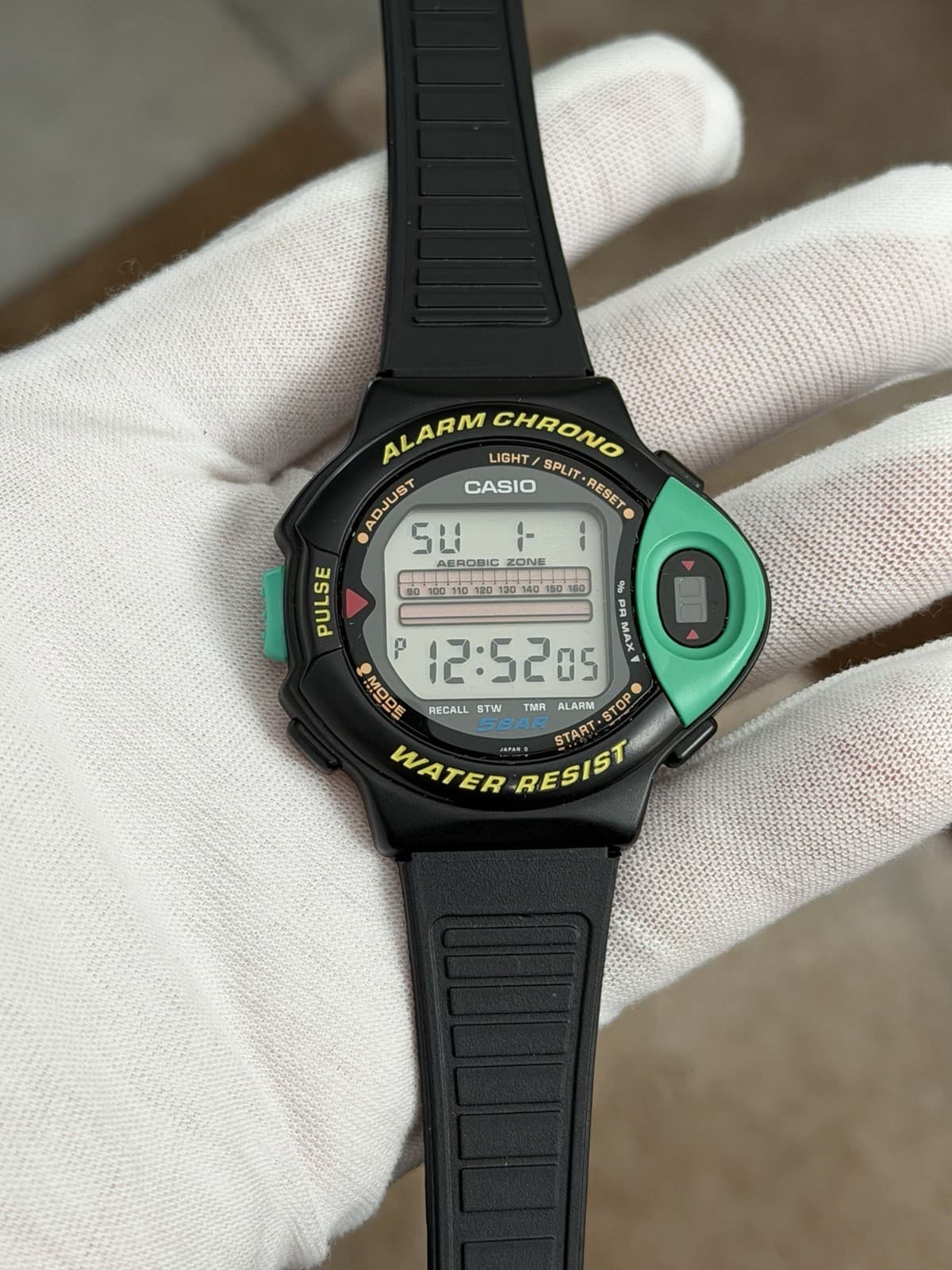 Rare Vintage Casio JP-200W Aerobic Pulse Monitor Men’s Digital Sports Watch JDM