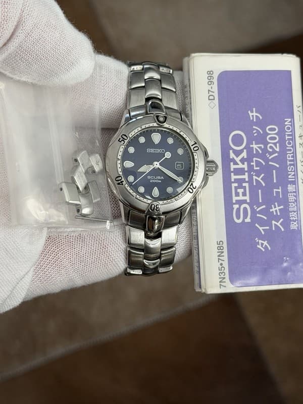 Rare Vintage Seiko Scuba 7N85-0A10 Ladies Diver Sports Watch JDM 1990s