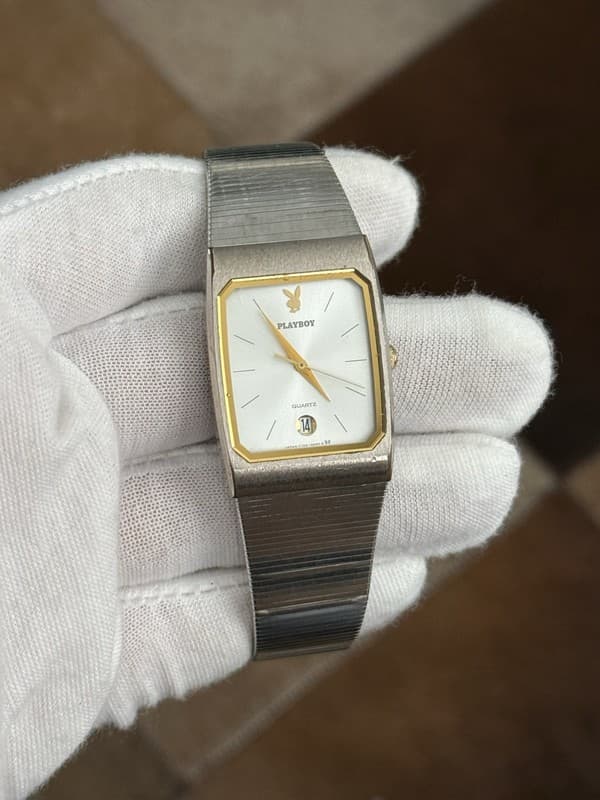 Rare Vintage Seiko x Playboy Y102-5340 Men’s Quartz Date Dress Watch JDM 1980s