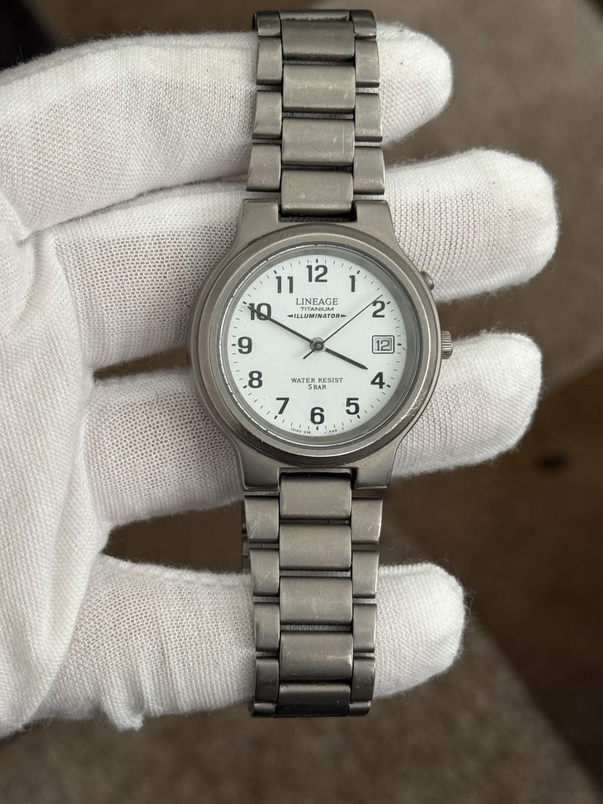 Rare Vintage Casio Lineage LIN-100 Titanium Illuminator Men’s Sports Watch JDM