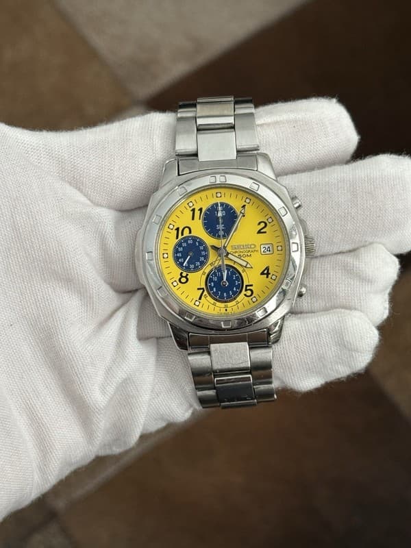 Rare Vintage Seiko 7T92-0CA0 Men’s Chronograph Sports Watch JDM 1990s