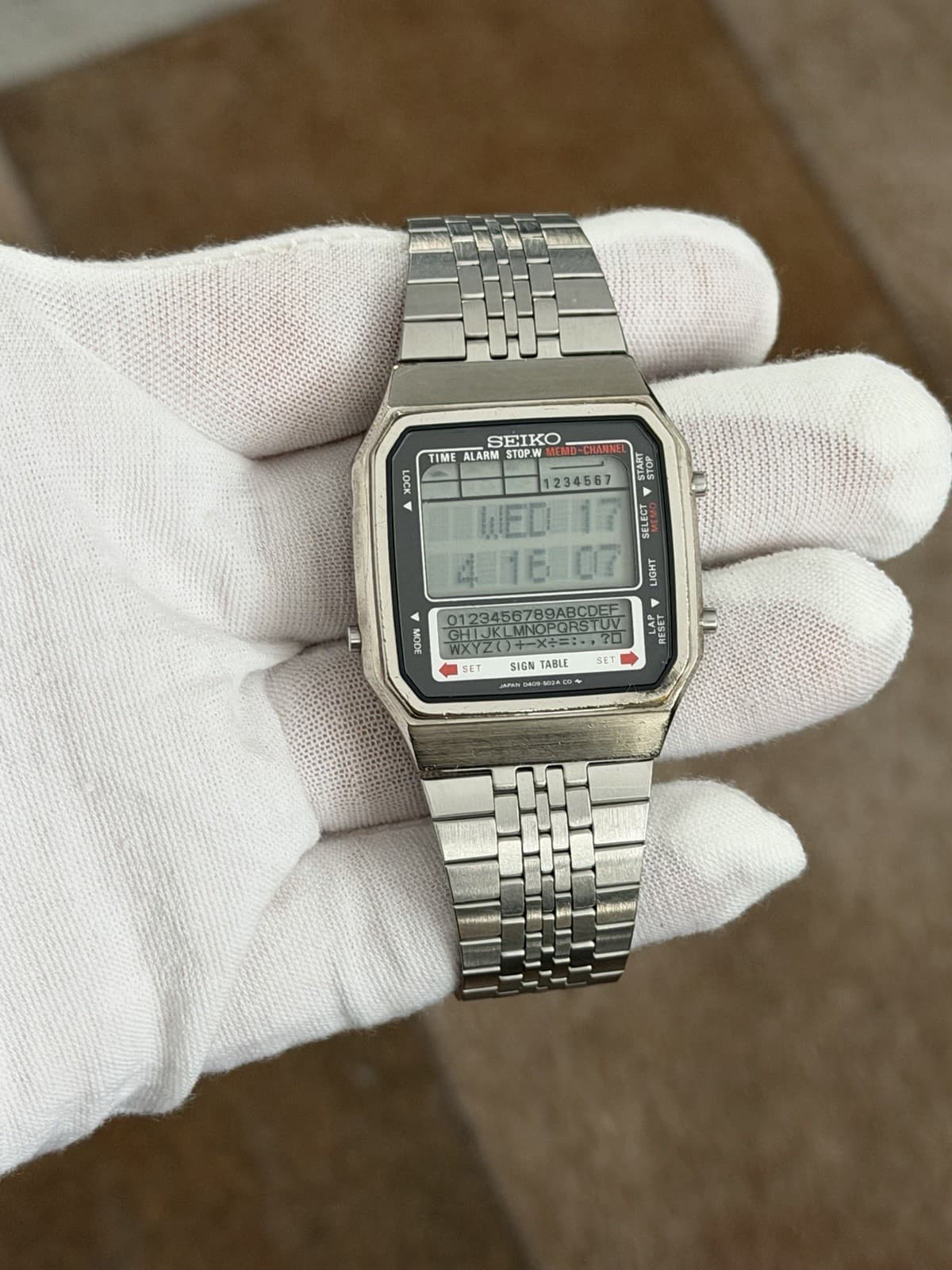 Rare Vintage Seiko Sign Table D409-5020 Men’s Digital Sports Watch JDM 1980s