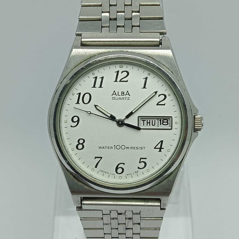 Rare Vintage Alba Quartz Y143-8141 Men’s Kanji Classic Dress Watch JDM 1980s