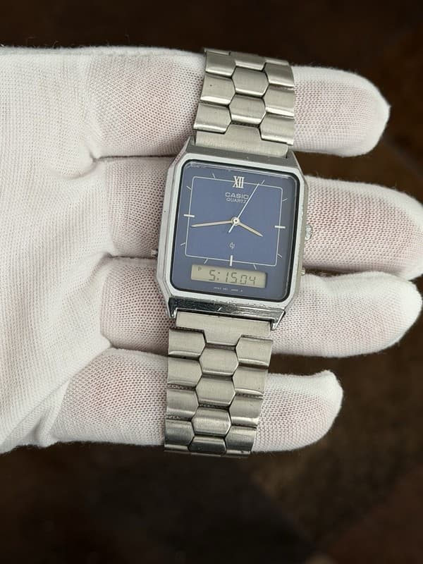 Rare Vintage Casio Quartz AQ-416 Men’s Ana-Digi Sports Watch JDM 80s Module 307