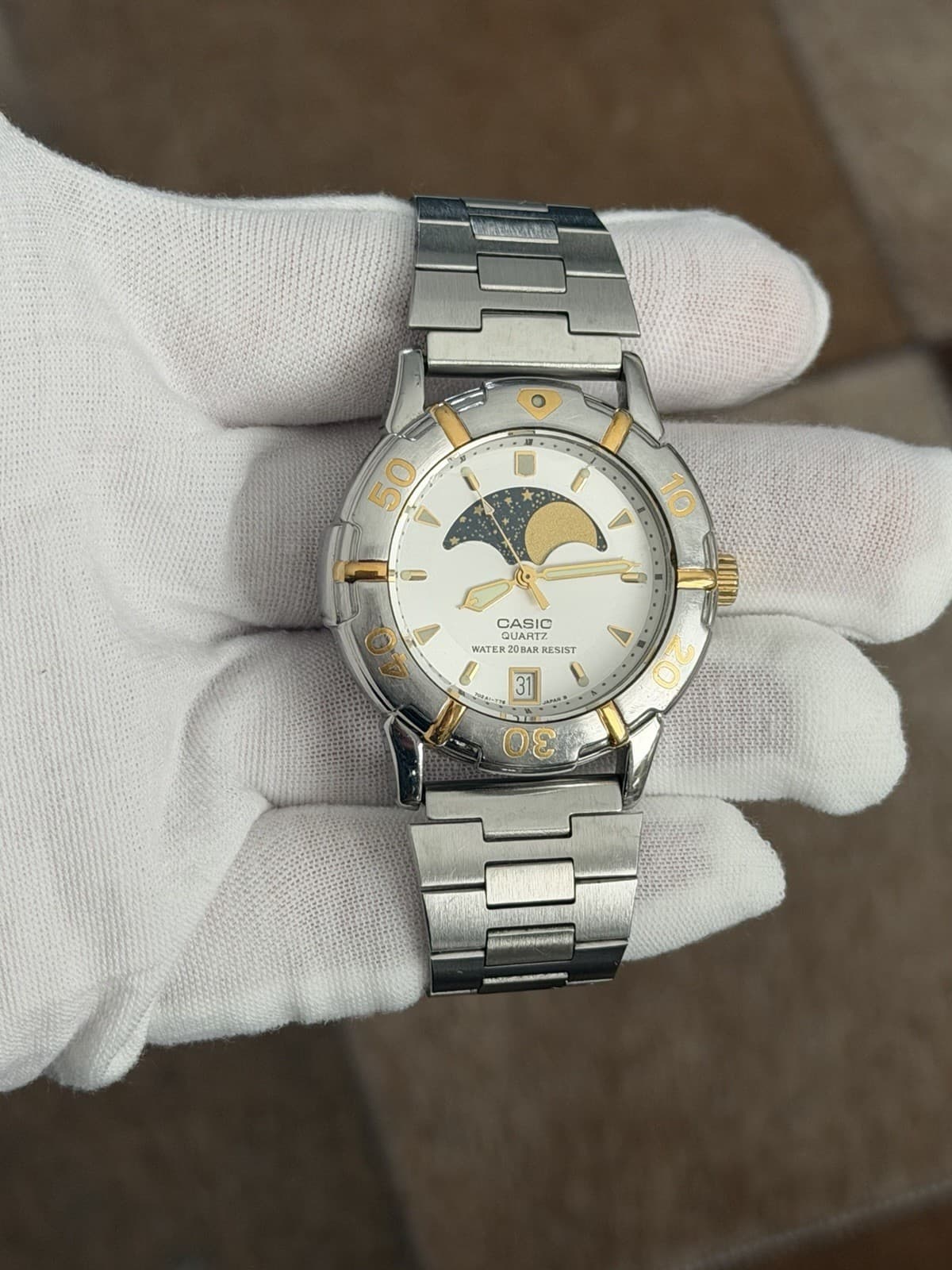 Rare Vintage Casio Moon Phase MD-716 Men’s Quartz Sports Watch JDM 1980s