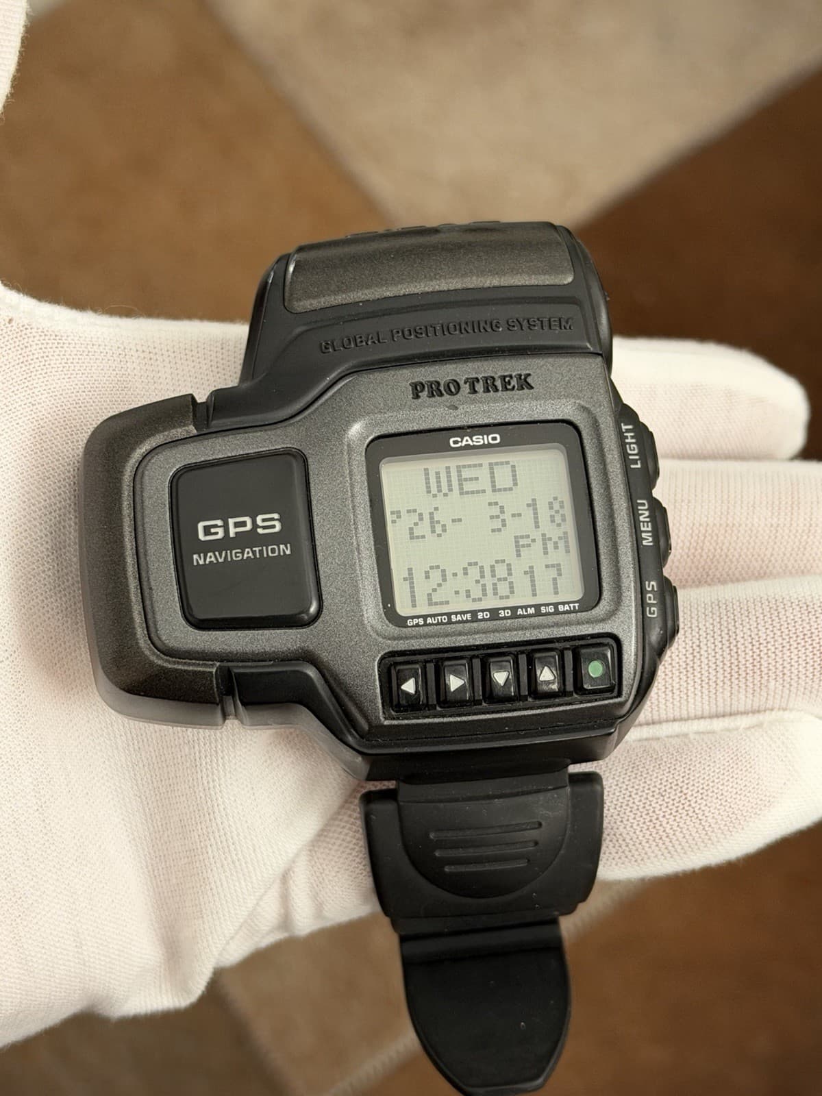 Rare Vintage Casio Pro Trek PRT-1 Men’s GPS Satellite Digital Sports Watch JDM