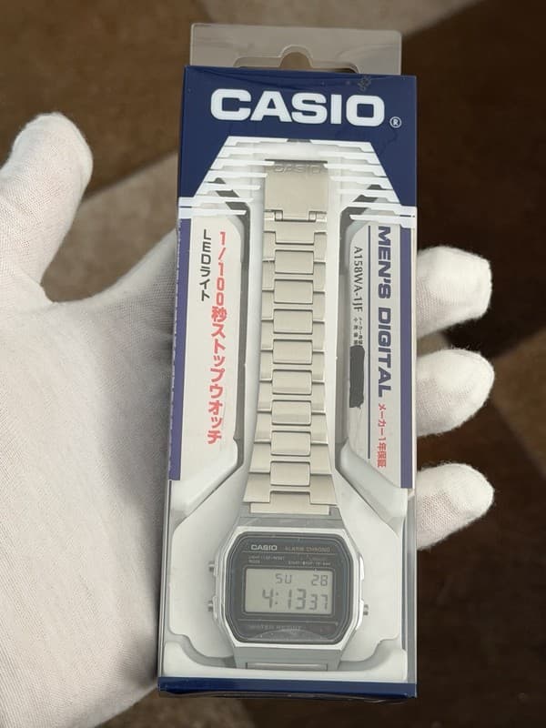 NOS Vintage Casio Alarm Chrono A158W Men’s Digital Sports Watch JDM 1990s