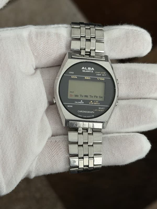 Rare Vintage Alba Y448-6000 Men’s Digital Chronograph Sports Watch JDM 1980s