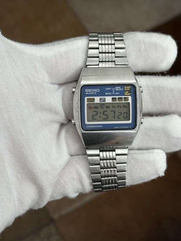 Rare Vintage Seiko A129-5000 Men’s Digital Chronograph Sports Watch JDM 1970s