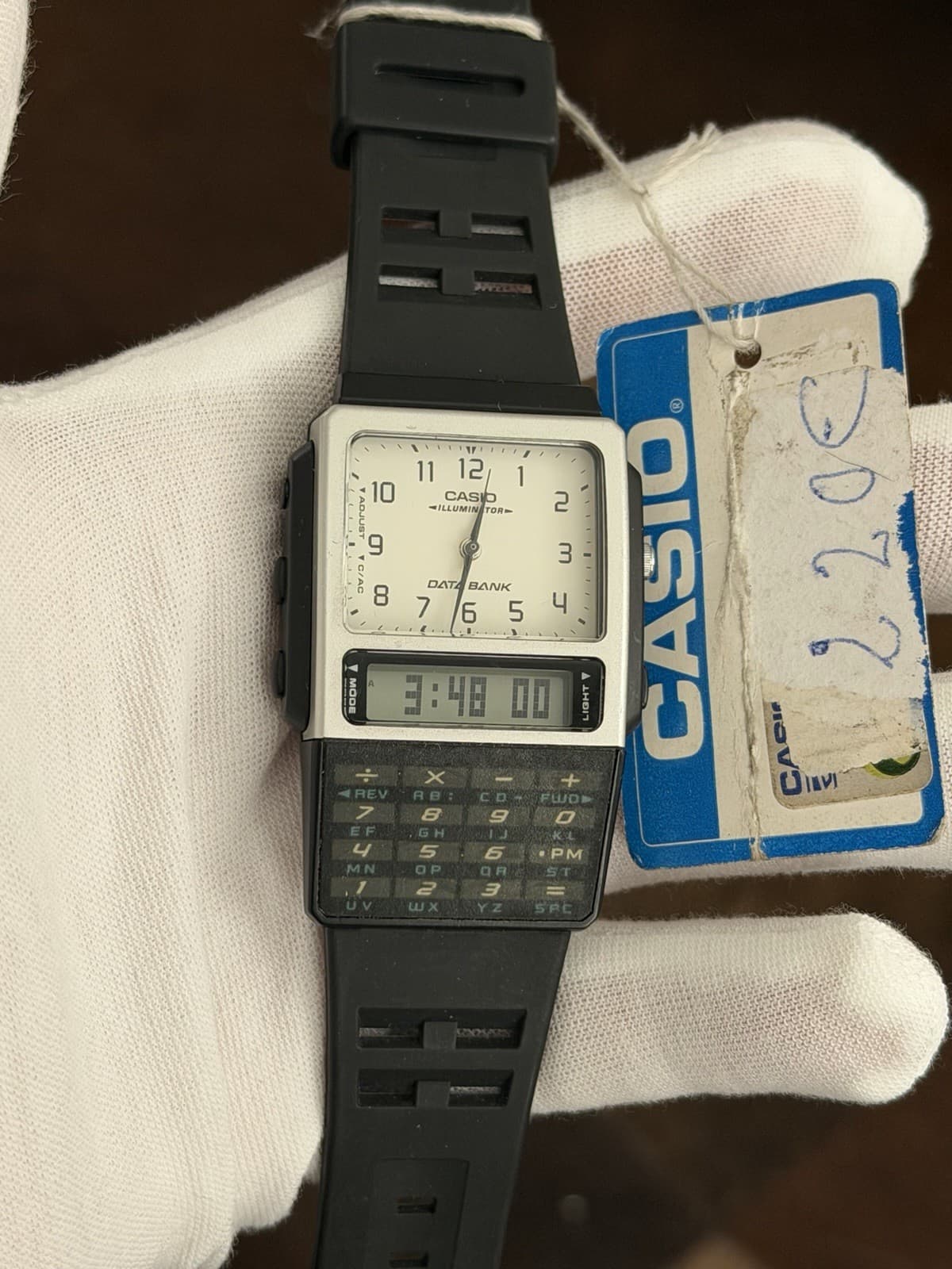 NOS Rare Vintage Casio Data Bank ABC-30 Men’s Calculator Ana-Digi Watch JDM 90s