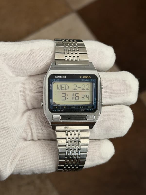 Rare Vintage Casio T-1500 Men’s Digital Dictionary Watch Module 117 JDM 1980s