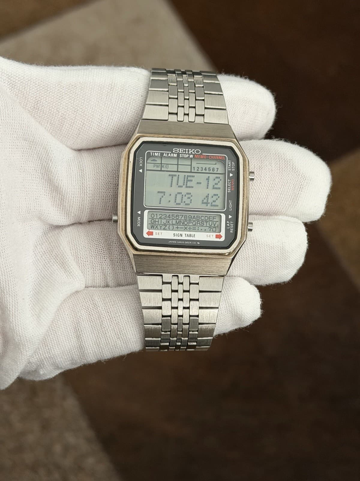 Rare Vintage Seiko Sign Table D409-5020 Men’s Digital Sports Watch JDM 1980s
