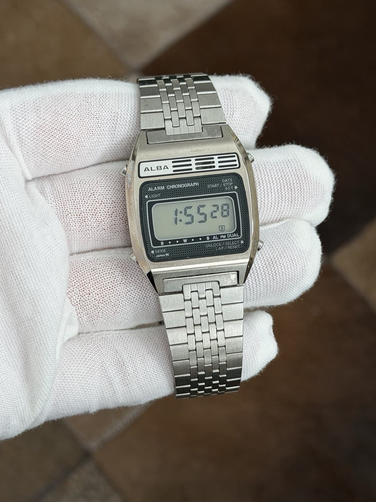Rare Vintage Alba Y486-4000 Men’s Alarm Chronograph Digital Sports Watch JDM 80s