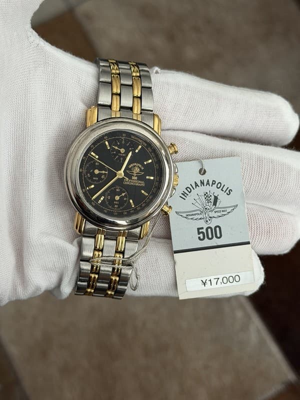 NOS Rare Vintage Indianapolis 500 Men’s Chronograph Sports Watch JDM 1990s