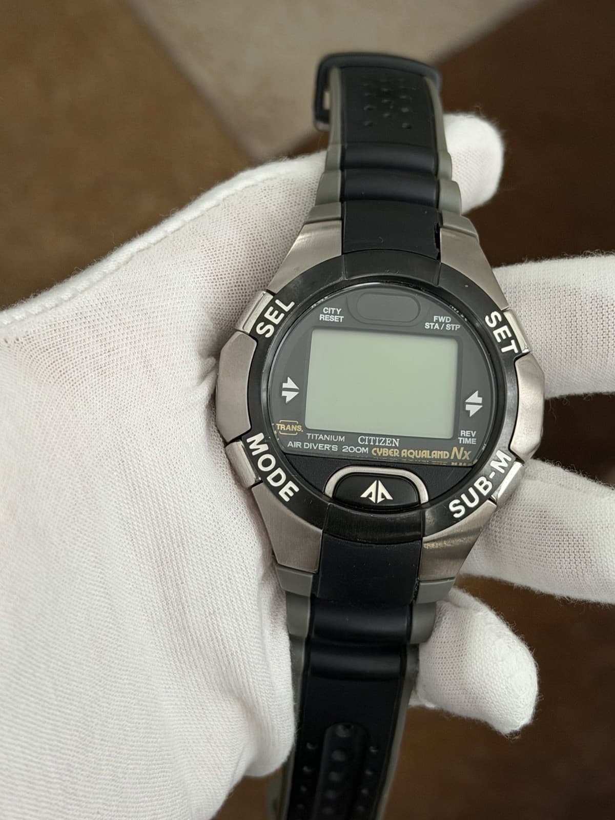 Rare Vintage Citizen Promaster Cyber Aqualand Titanium Dive Watch N11039 JDM 90s