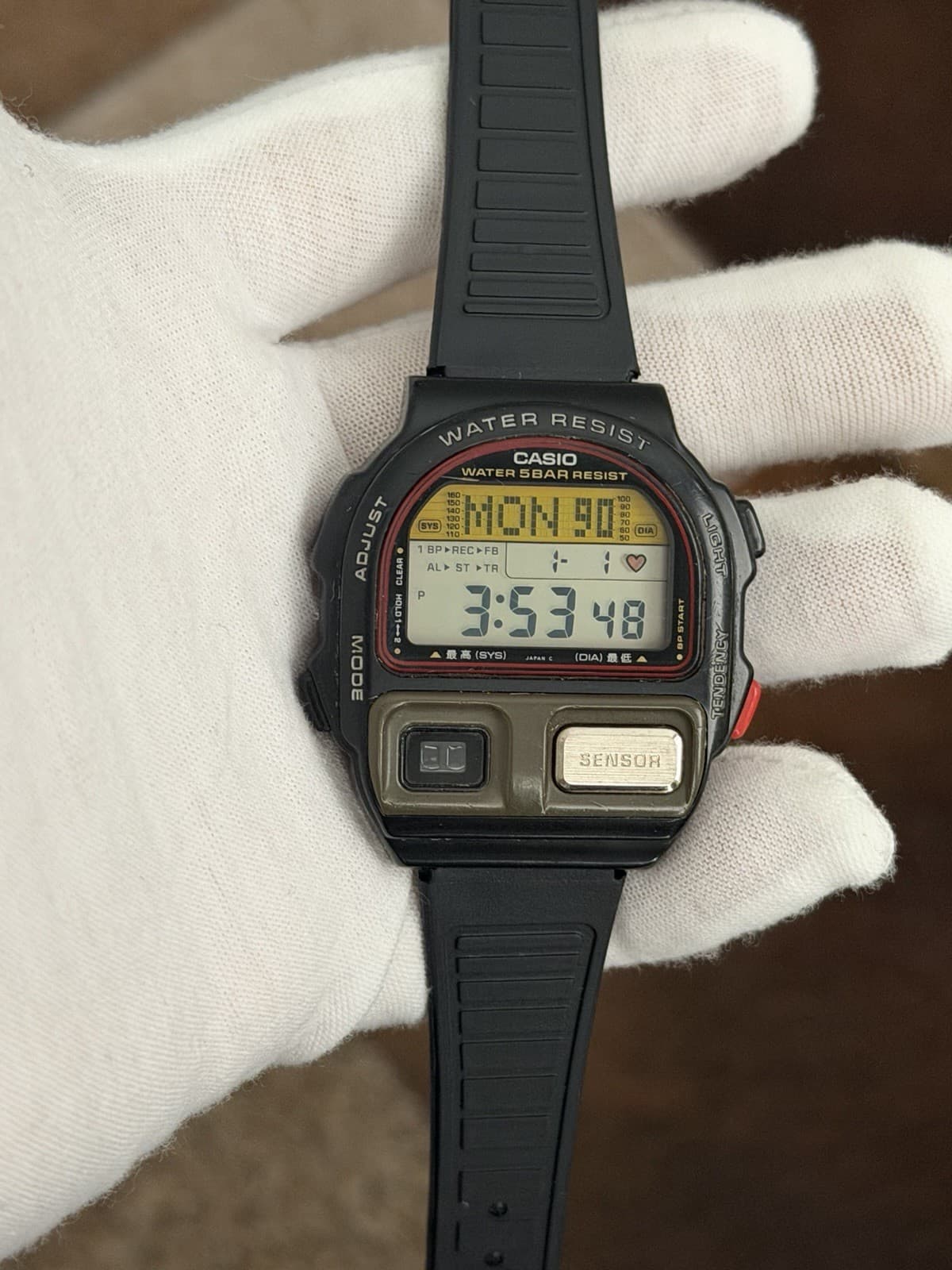 Rare Vintage Casio Blood Pressure Monitor BP-100 Men’s Digital Sports Watch JDM