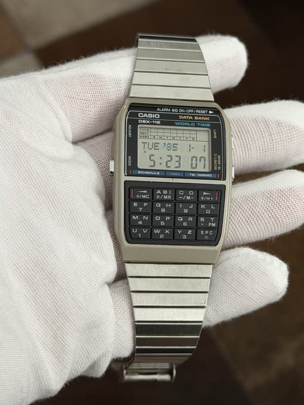 Rare Vintage Casio Data Bank DBX-112 Men’s Calculator Digital Watch JDM 1980s
