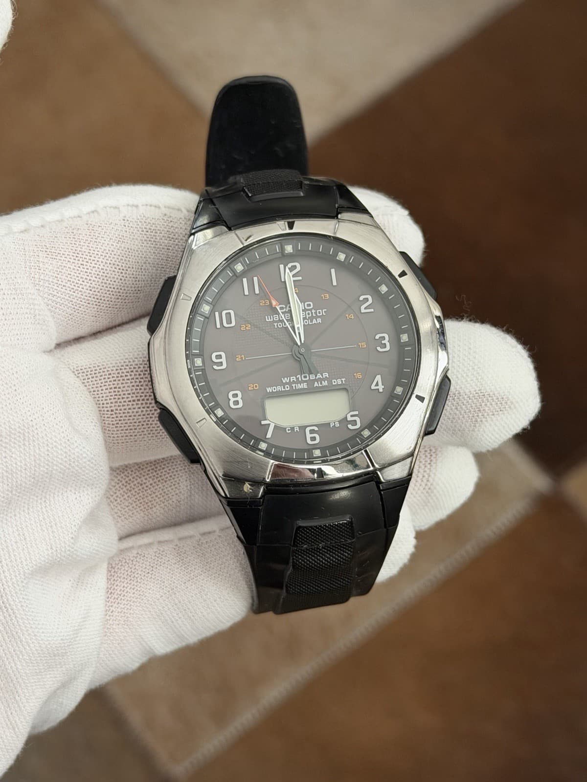 Rare Vintage Casio Wave Ceptor WVA-620 Men’s Ana-Digi Solar Sports Watch JDM 90s