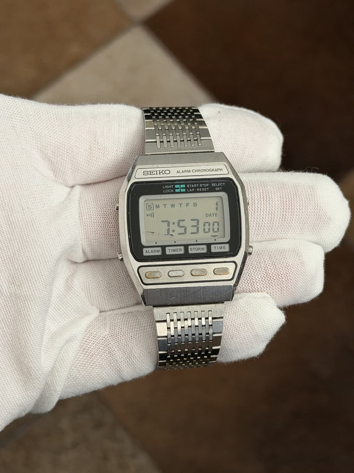 Rare Vintage Seiko A547-500B Men’s Digital Alarm Chronograph Sport Watch JDM 80s