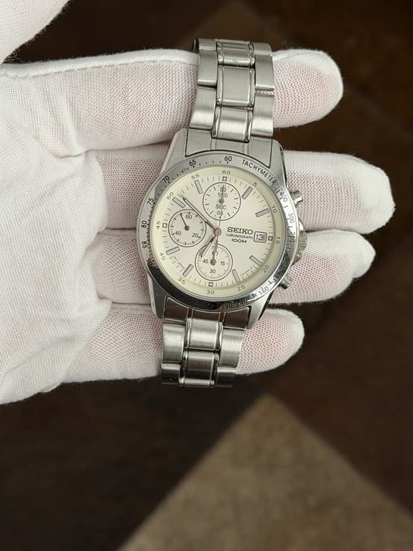 Rare Vintage Seiko Chronograph 7T92-0DW0 Men’s Quartz Sports Watch JDM 1990s