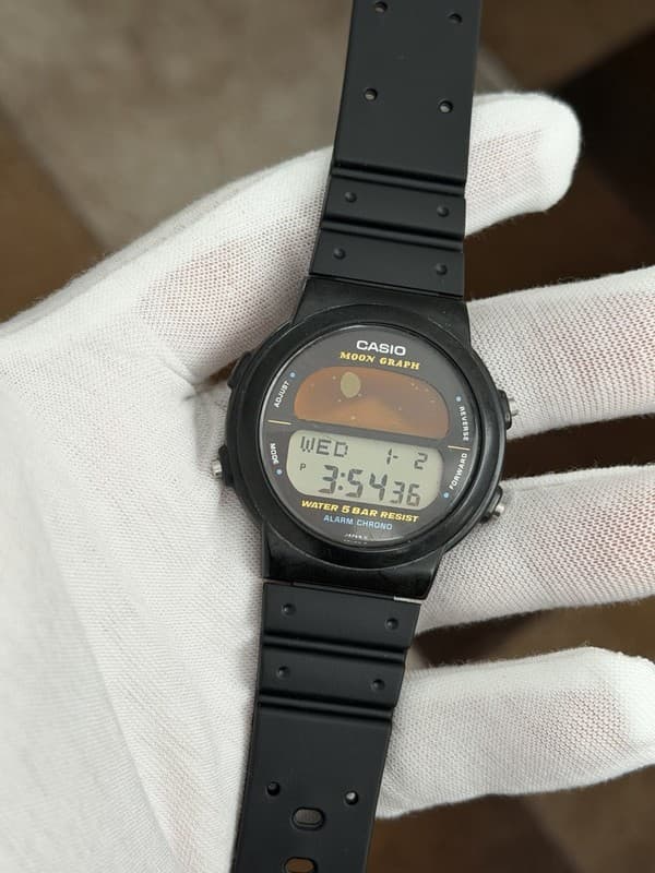 Rare Vintage Casio Moon Graph GMW-15 Men’s Digital Sports Watch JDM 1980s
