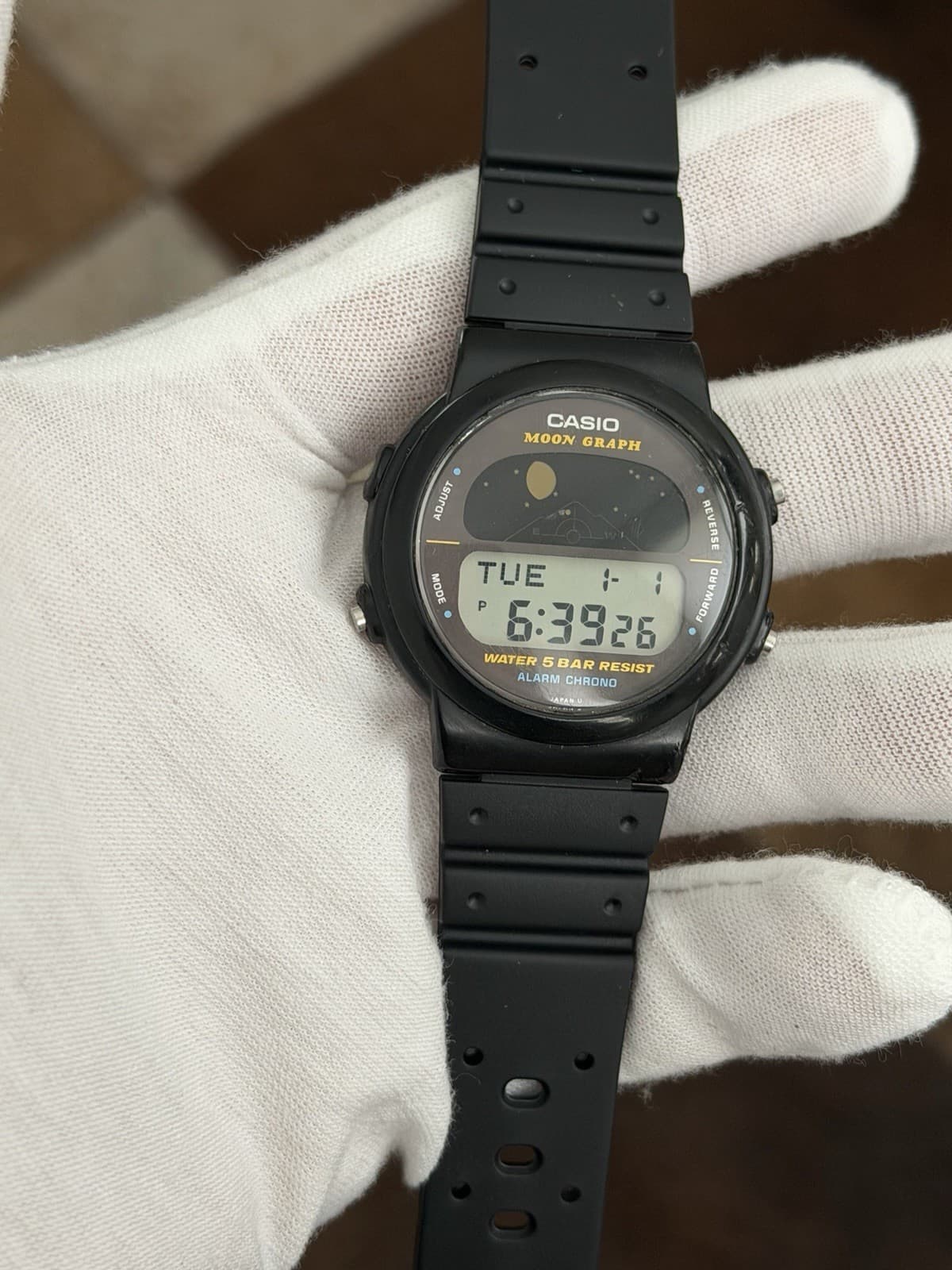 Rare Vintage Casio Moon Graph GMW-15 Men’s Digital Sports Watch JDM 1980s