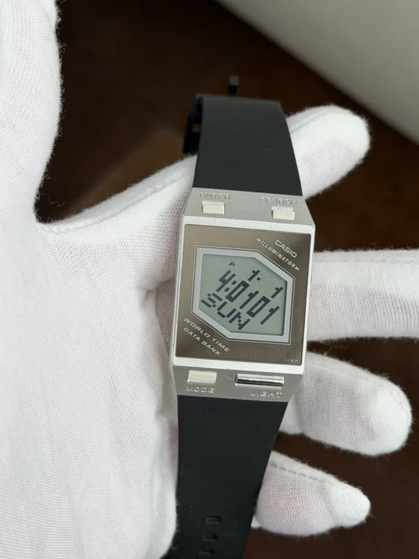 Rare Vintage Casio FS-00 World Time Data Bank Men’s Digital Film Watch JDM 1990s