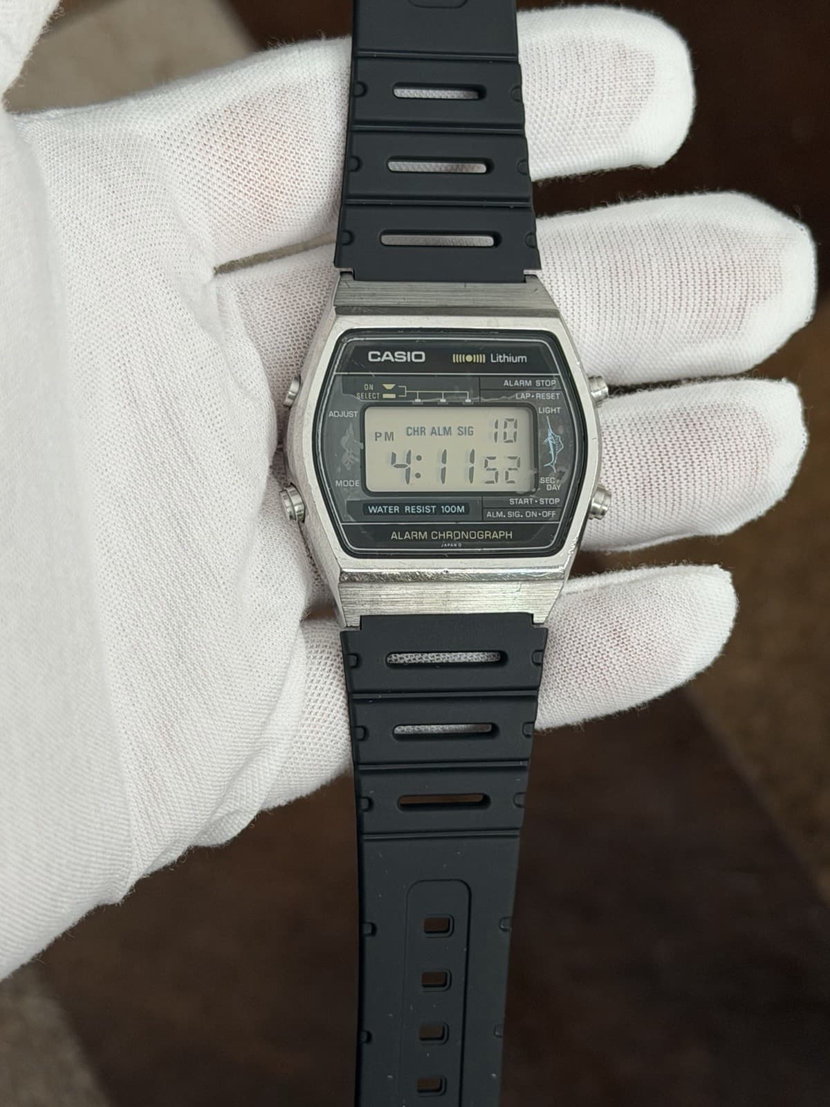 Rare Vintage Casio Marlin W-250 Men’s Digital Sports Watch Module 108 JDM 1980s