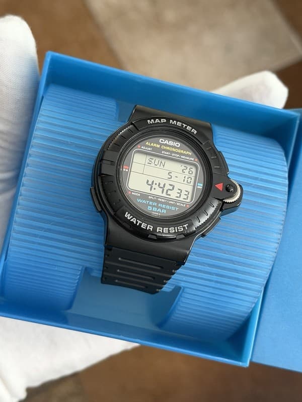 Rare Vintage Casio Map Meter MAP-100 Men’s Digital Sports Watch JDM 1980s