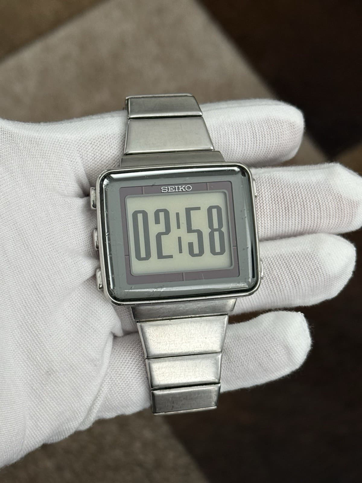 Rare Vintage Seiko Spirit S771-0AA0 Active Matrix EPD Solar Digital Watch JDM