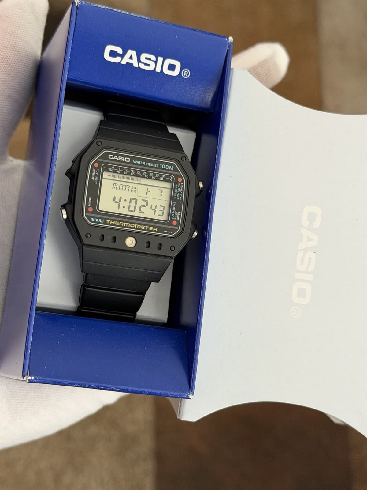 Rare Vintage Casio Thermometer TS-100 Men’s Digital Sports Watch JDM 1980s