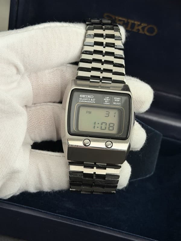 Rare Vintage Seiko Quartz LC Chronograph 0634-5019 Men’s Digital Watch JDM 1970s