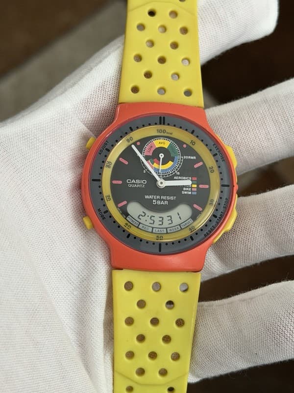 Rare Vintage Casio AW-60 Men’s Ana-Digi Exercise Sports Watch JDM 1980s
