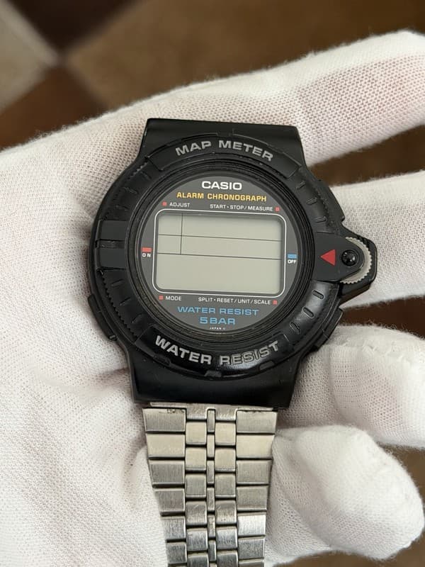 Rare Vintage Casio Map Meter MAP-100 Men’s Digital Sports Watch JDM 1980s