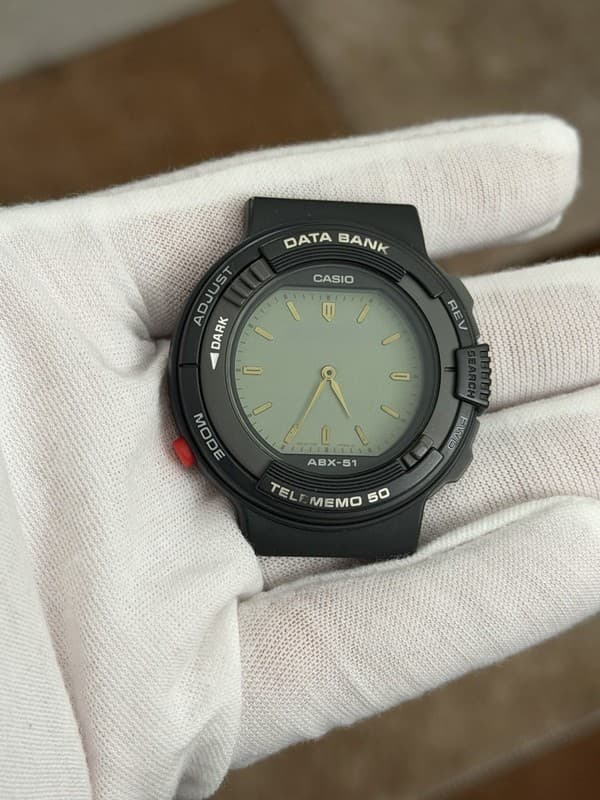 Rare Vintage Casio ABX-51 Data Bank Telememo 50 Men’s Ana-Digi Sports Watch JDM