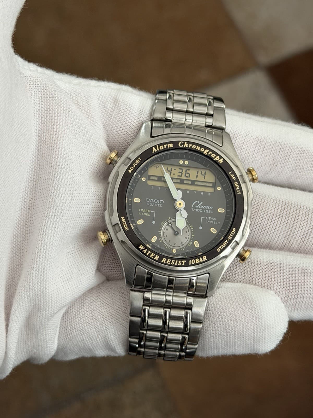 Rare Vintage Casio AW-600 Men’s Ana-Digi Alarm Chronograph Sports Watch JDM 80s