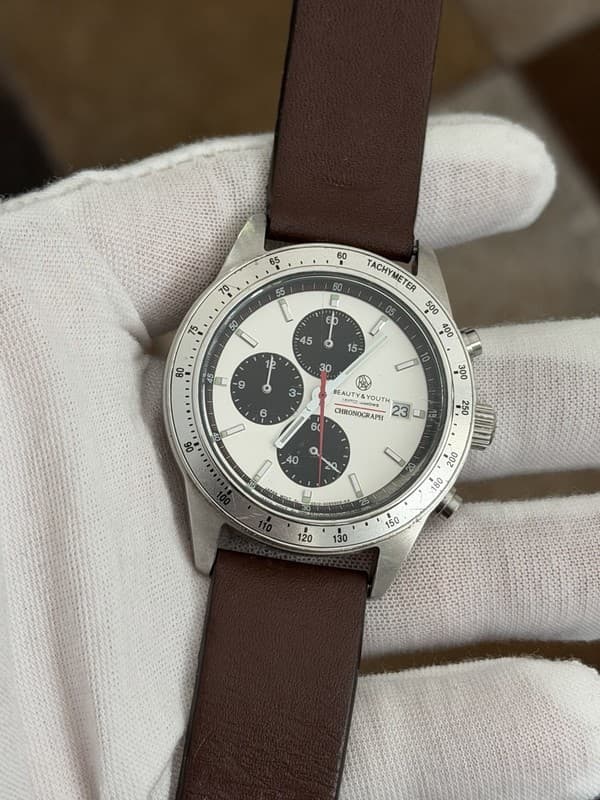 Rare Vintage Beauty & Youth United Arrows Chronograph Sports Dress Watch JDM 90s