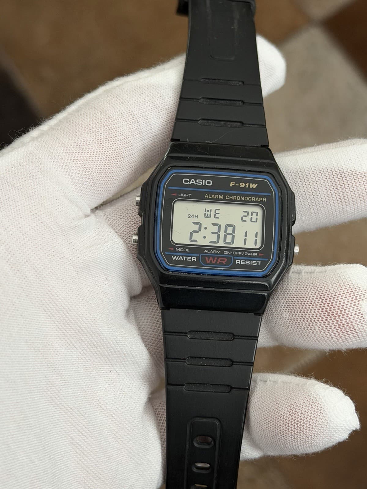 Vintage Casio Alarm Chronograph F-91W Digital Sports Watch JDM 1990s Module 593