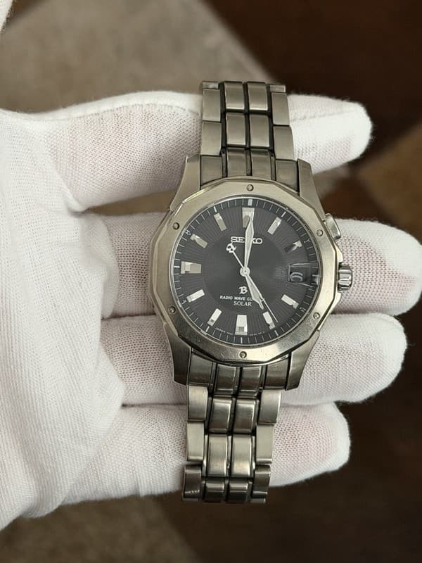 Rare Vintage Seiko Brightz 7B22-0AC0 Solar Radio Titanium Men’s Sports Watch JDM