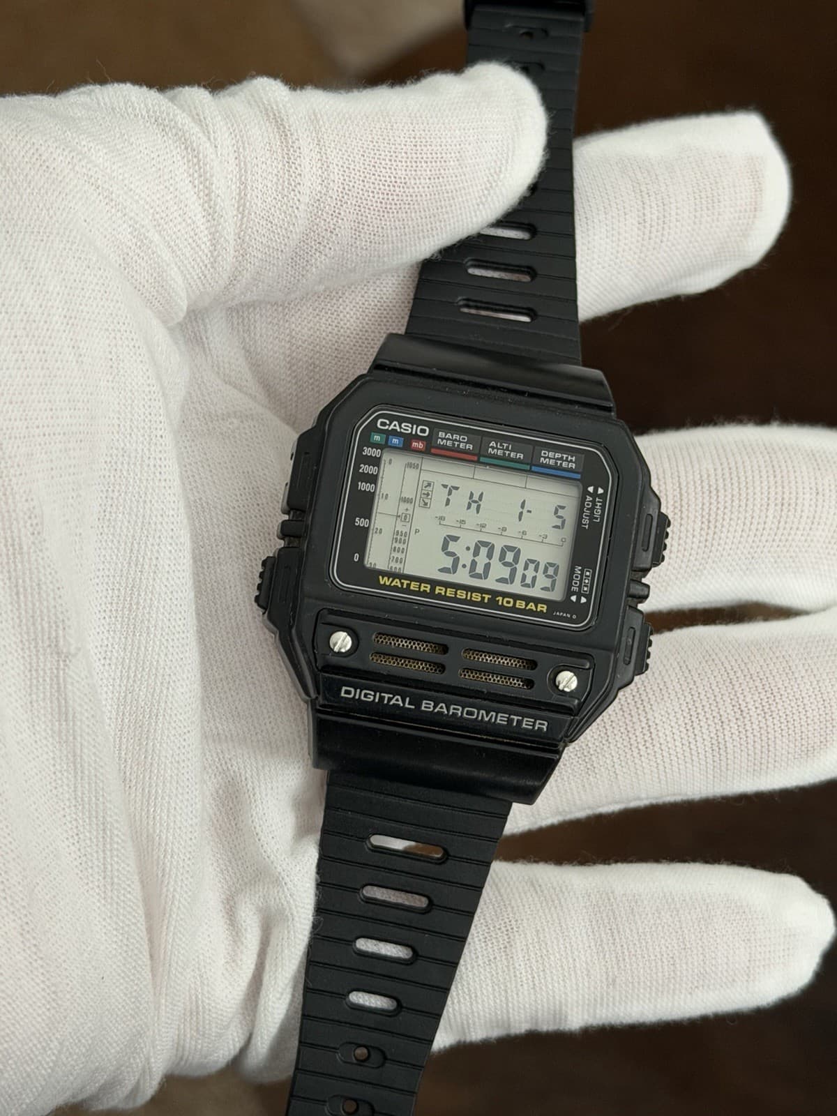 Rare Vintage Casio Barometer BM-100WJ Men’s Digital Sports Watch JDM 1980s