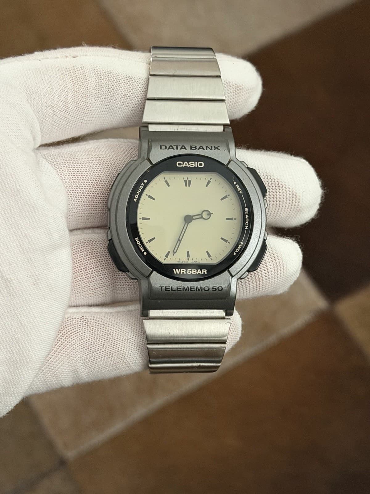 Rare Vintage Casio ABX-52 Twincept Data Bank Telememo 50 Ana-Digi Watch JDM 80s