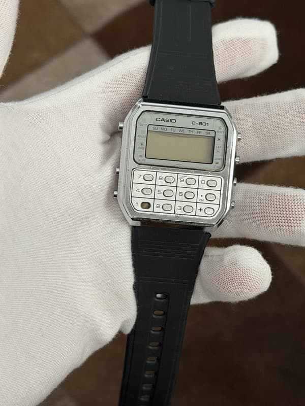 Rare Vintage Casio C-801 Men’s Digital Calculator Watch JDM 1980s Module 133
